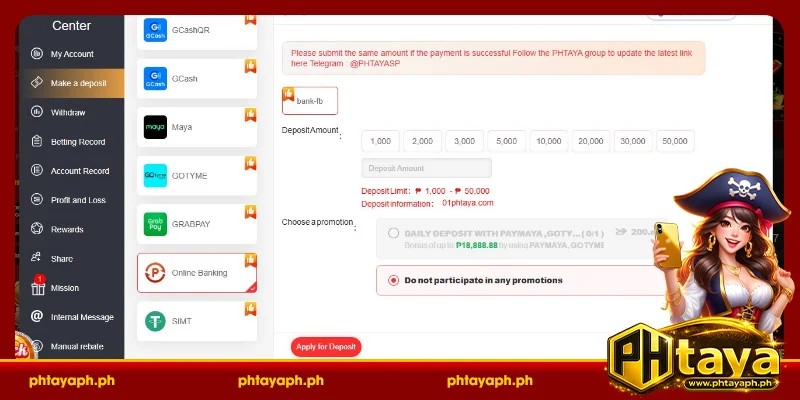 Advantages of depositing money into PHTAYA for players