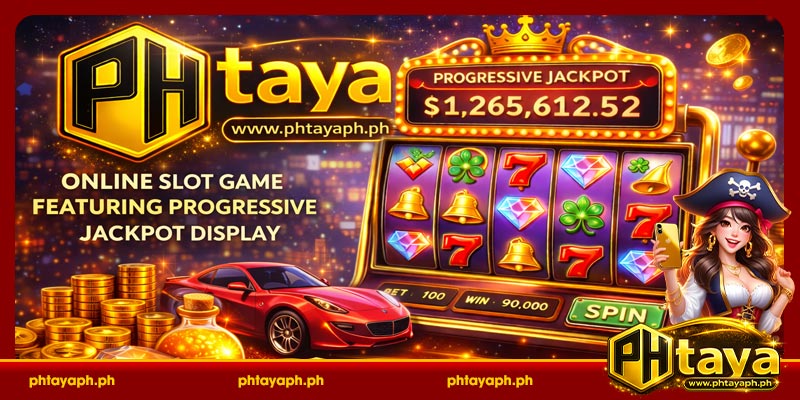 PHTAYA online slot game featuring progressive jackpot display
