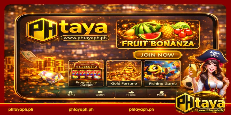 PHTAYA mobile casino interface displayed on smartphone screen